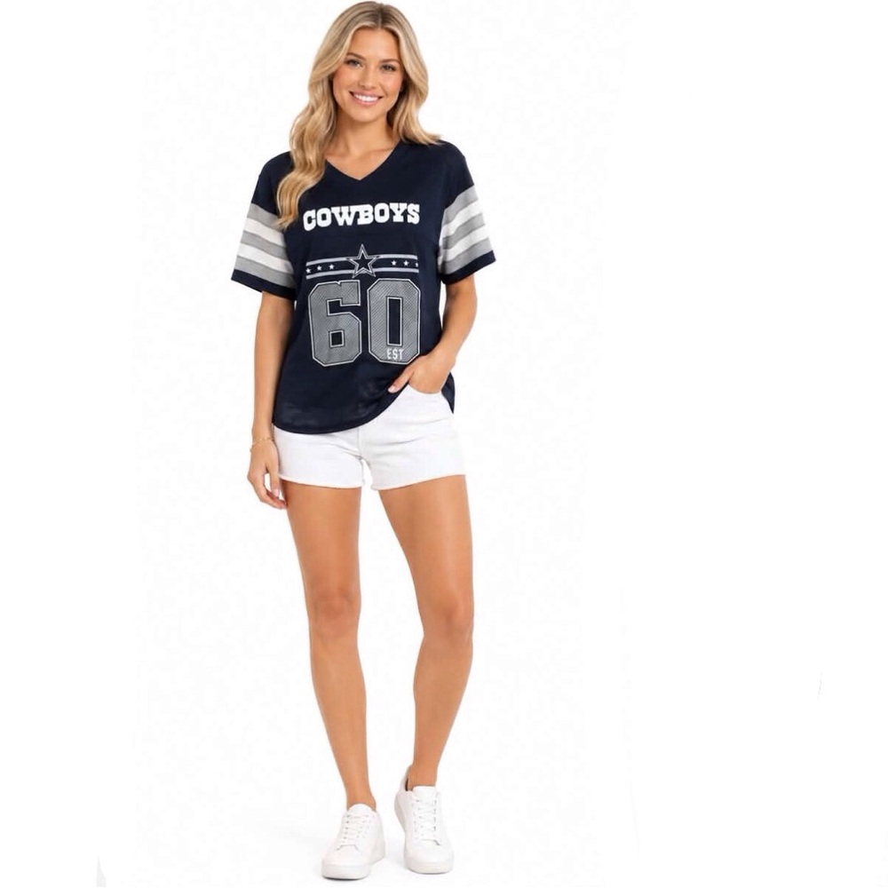 Dallas Cowboys Womens Jersey Size Small Blue Mesh lightweight Ultra Game New